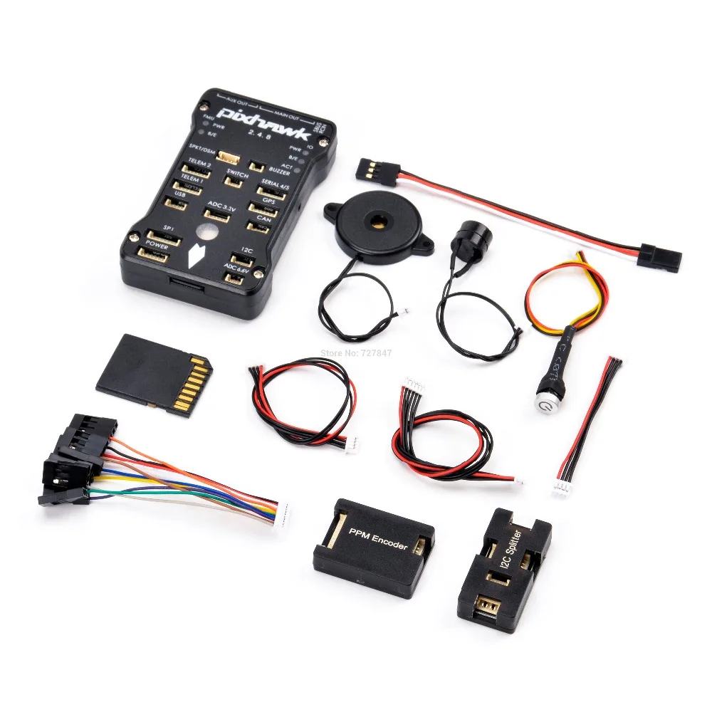 Pixhawk px4 PIX 2.4.8 32 бит Игровые Джойстики+ 433/915 телеметрии+ m8n GPS+ minim OSD+ pm+ Детская безопасность выключатель+ зуммер+ RGB+ стр./мин+ I2C+ 16 г SD - Цвет: Standard Pixhawk kit
