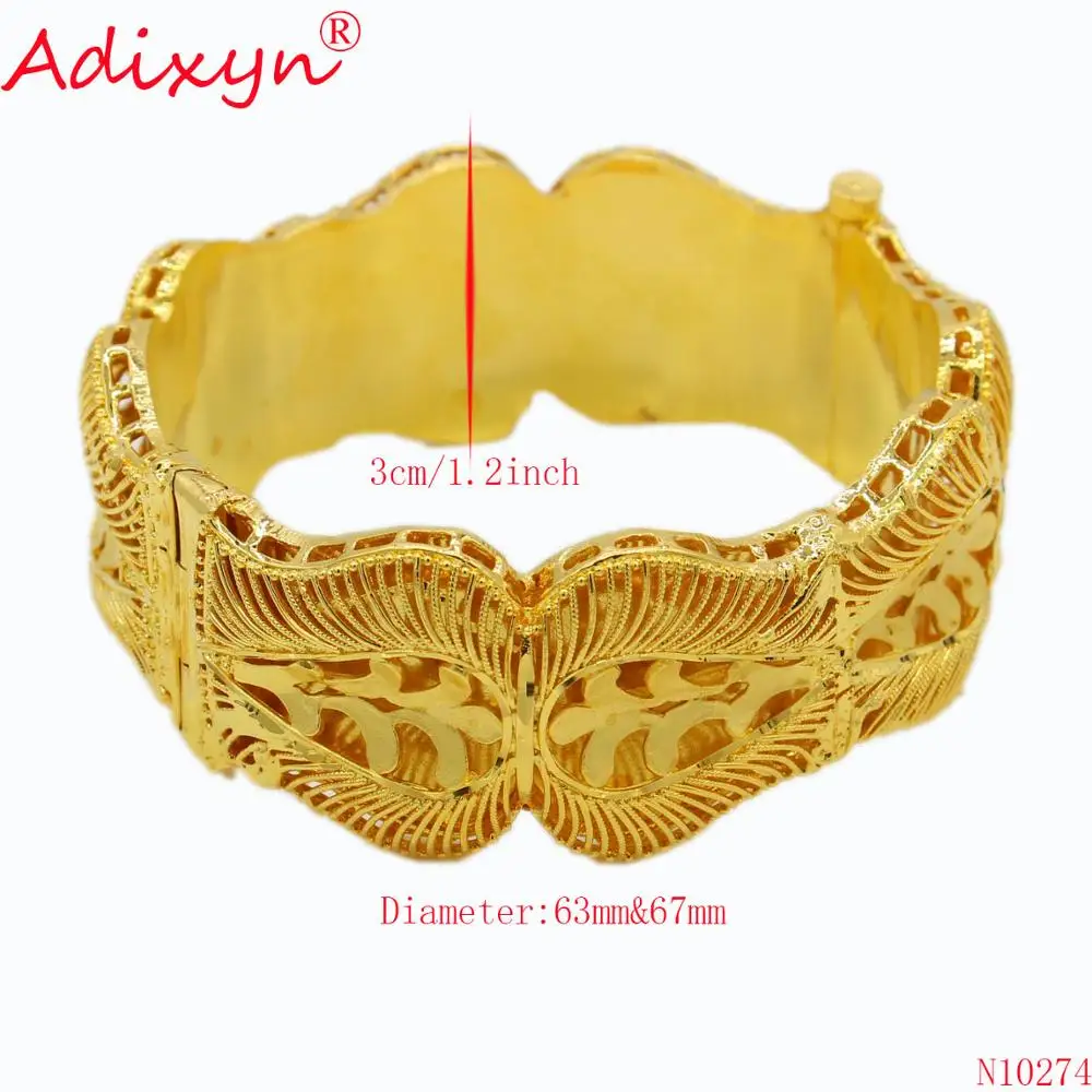 Adixyn (Can Open)24K золотые браслеты ювелирные изделия &quotДубай&quot африканские для