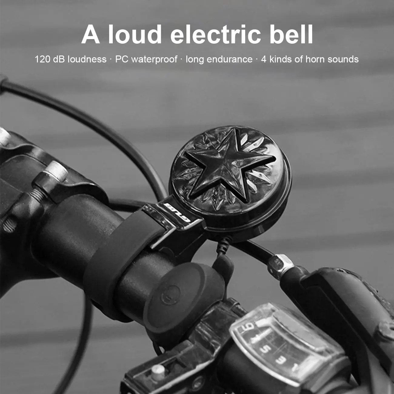 

Rechargeable USB Electronic Bicycle Horn Bike Accessories 4 Sound Modes Waterproof Loud Volume Cycling Handlebar Alarm Bell