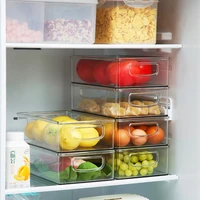 1pc refrigerator organizer transparent kitchen food fruit dumpling egg storage box