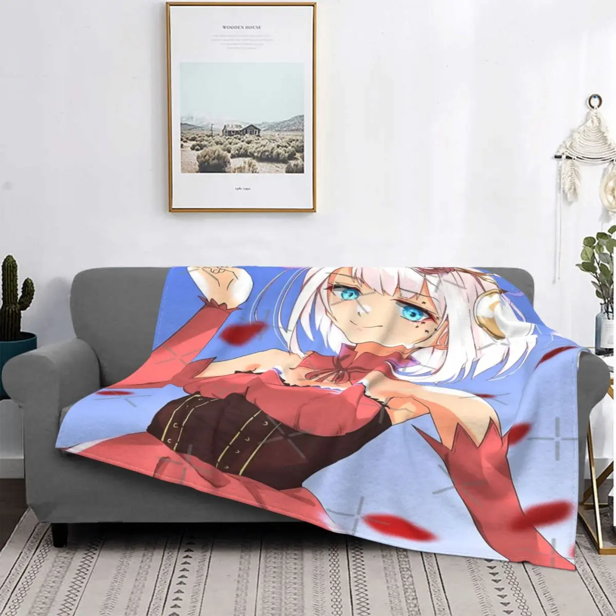 

Takt Op Destiny Anime-manta a quadros para cama, colcha de lino, manta double para Baby