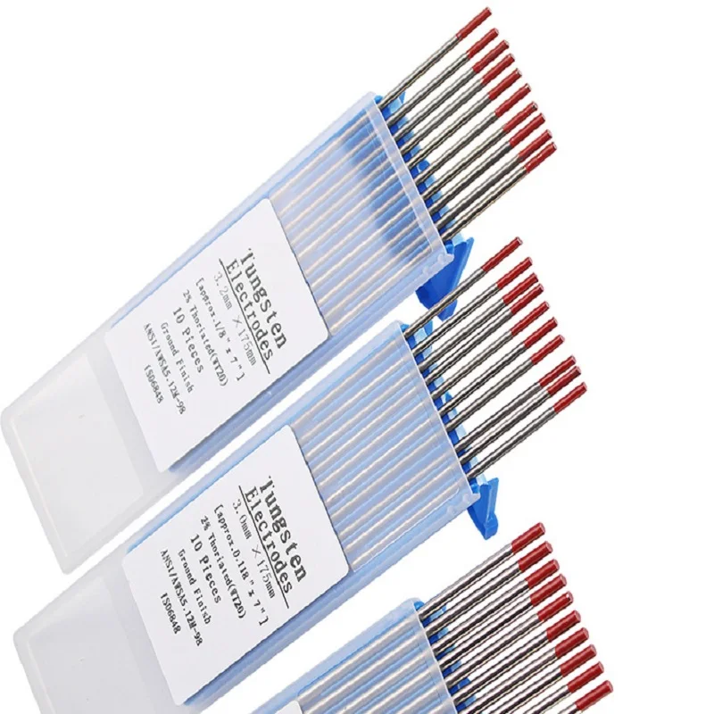 WT20 вольфрамовым электродом красная головка для сварки 10 шт./упак.|Вольфрамовый