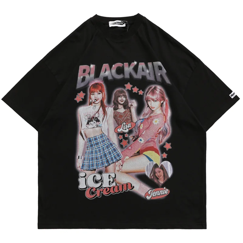 Футболка женская хлопковая с коротким рукавом пикантная уличная одежда в стиле