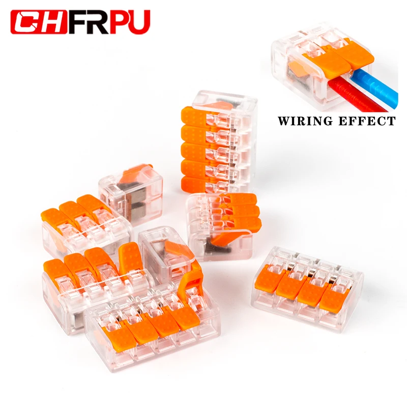 Миниатюрный компактный Штекерный клеммный блок в коробке 30/64/75 шт. оранжевый