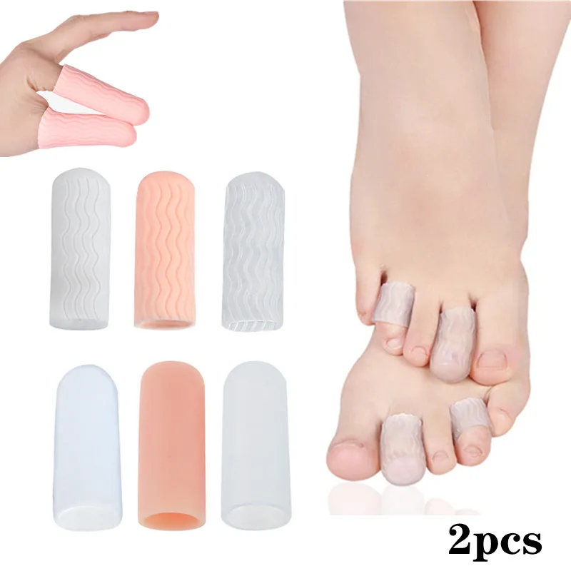 

2Pcs Gel Finger Toe Blister Tube Separator Protector Silicone Protector