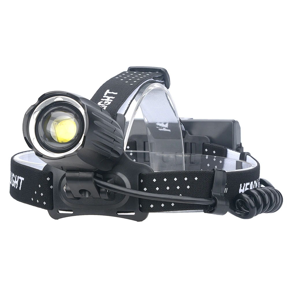 

P90.2 LED USB rechargeable headlamp waterproof zoomable head lamp with tail light function and power bank function function