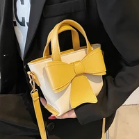 vintage bow crossbody bags for women 2021 new luxury designer female handbag high quanlity pu shoulder bag purses