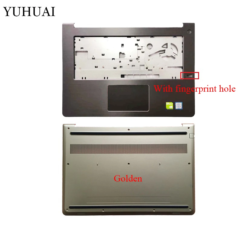 Чехол для ноутбука Dell Vostro 14 5000 14-5459 14 5459 Упор для рук верхняя крышка с сенсорной панелью/нижний чехол 0HN7YY 66T-1264-A00 - Цвет: Серый