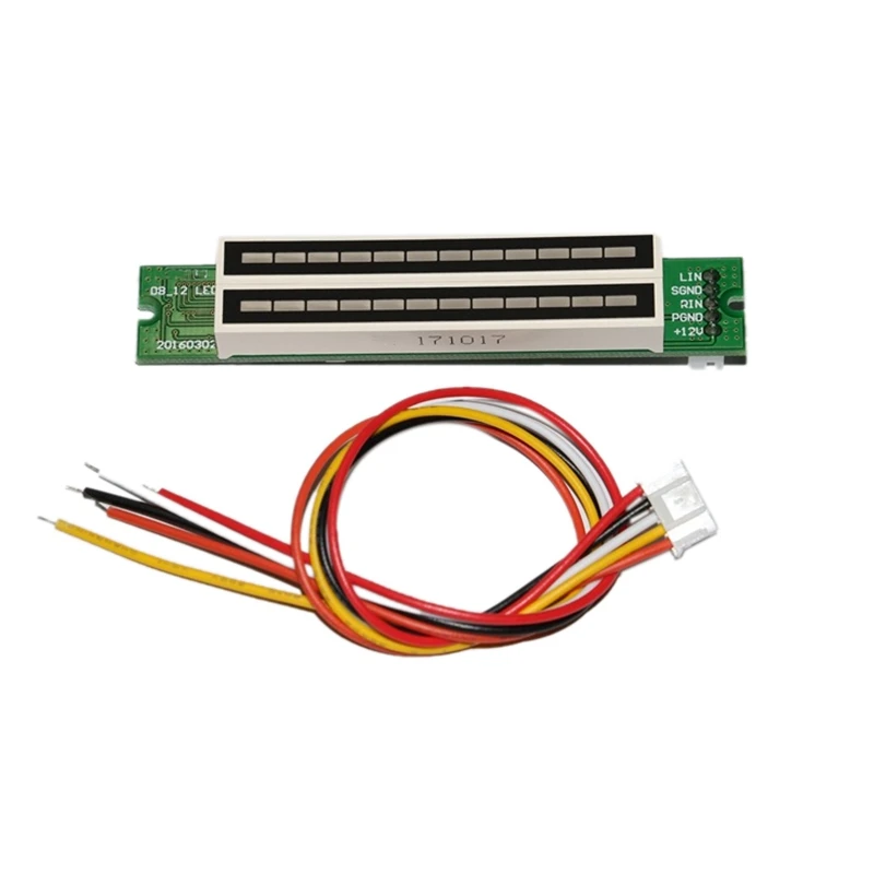 Двойной 12 музыка индикатор уровня светодиодный спектр VU измерительный усилитель