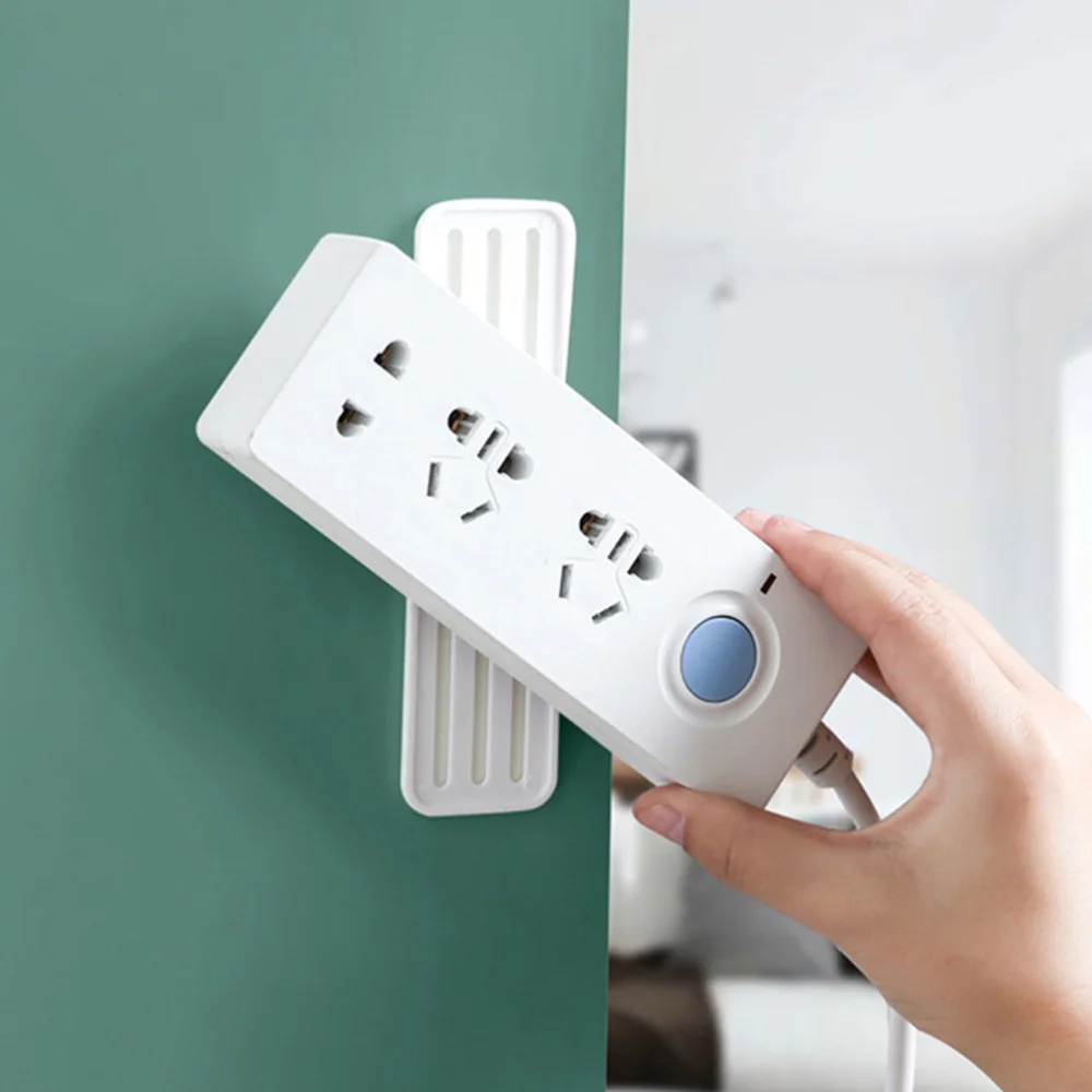 

23 Pcs 1 Set Wall-mounted Socket Holders Cable Wrappers Cable Organizers (White)