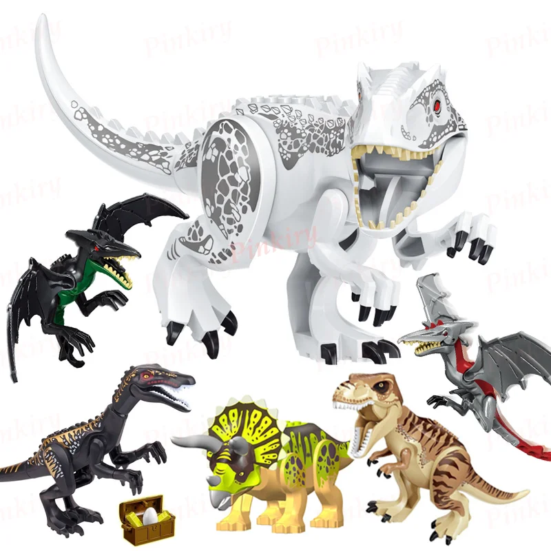 Brutal Raptor Building Jurassic Blocks World 2 MINI Dinosaur Figures Bricks Dino Toys For Children Dinosaurios Christmas 