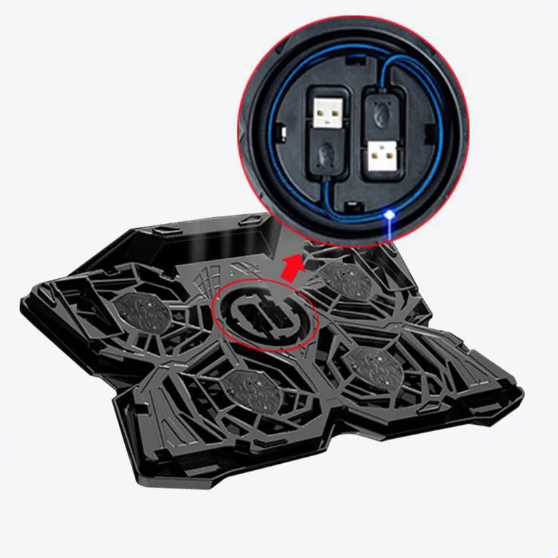 Кулер COOLCOLD для ноутбука с 4 вентиляторами охлаждающая подставка USB 2 0 радиатор