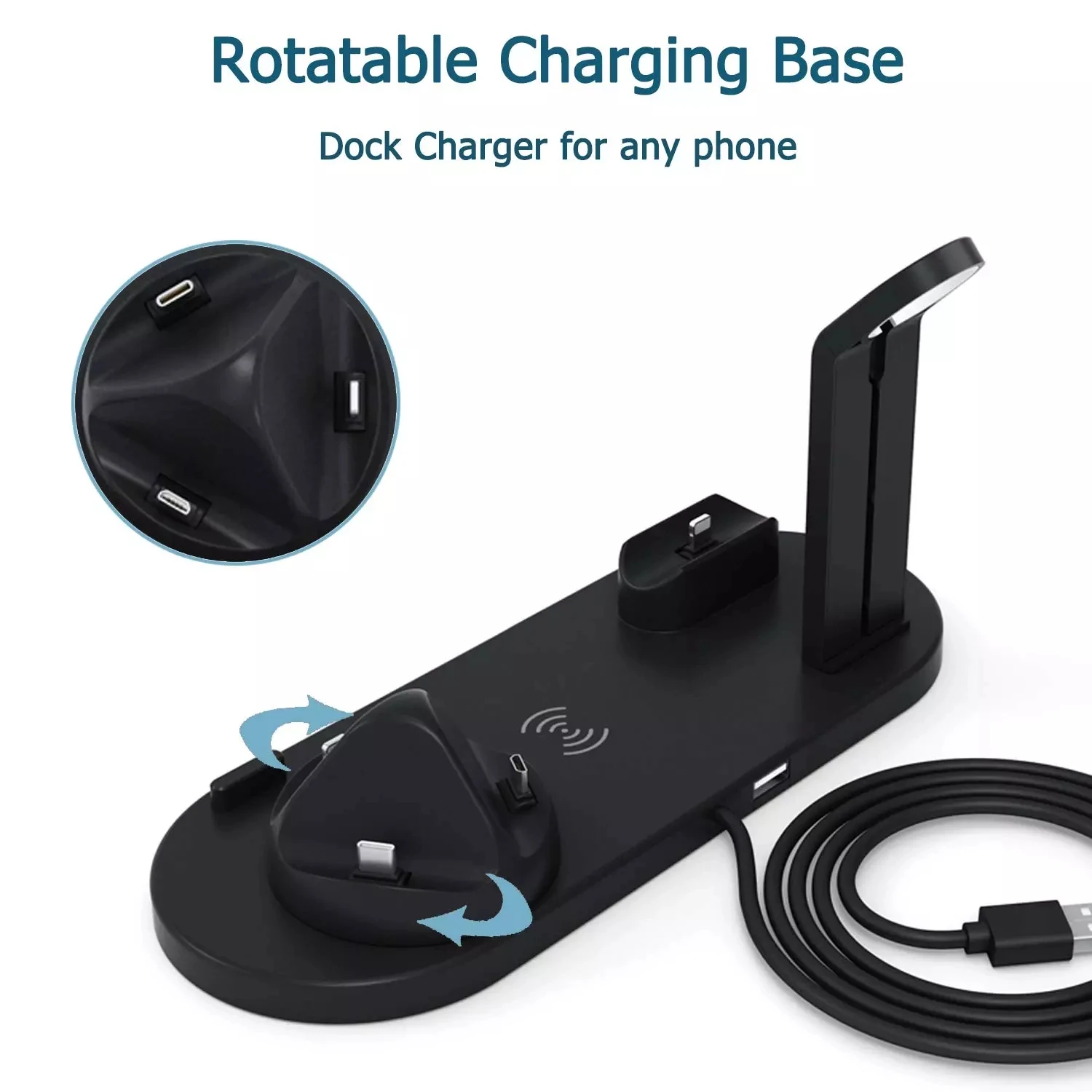 

4 in 1 Fast Wireless Charger Stand for Apple Watch SE 6 5 4 3 2 1 iPhone12 11 X XS XR 8 Airpods Pro Qi Charger Dock Station