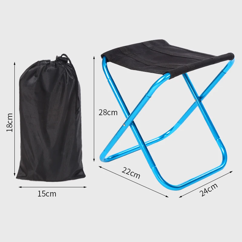 

High Quality Fishing Chair Portable Retractable Stool Black Lightweight Folding Camping Chair Outdoor Nature Hike Fishing Tools