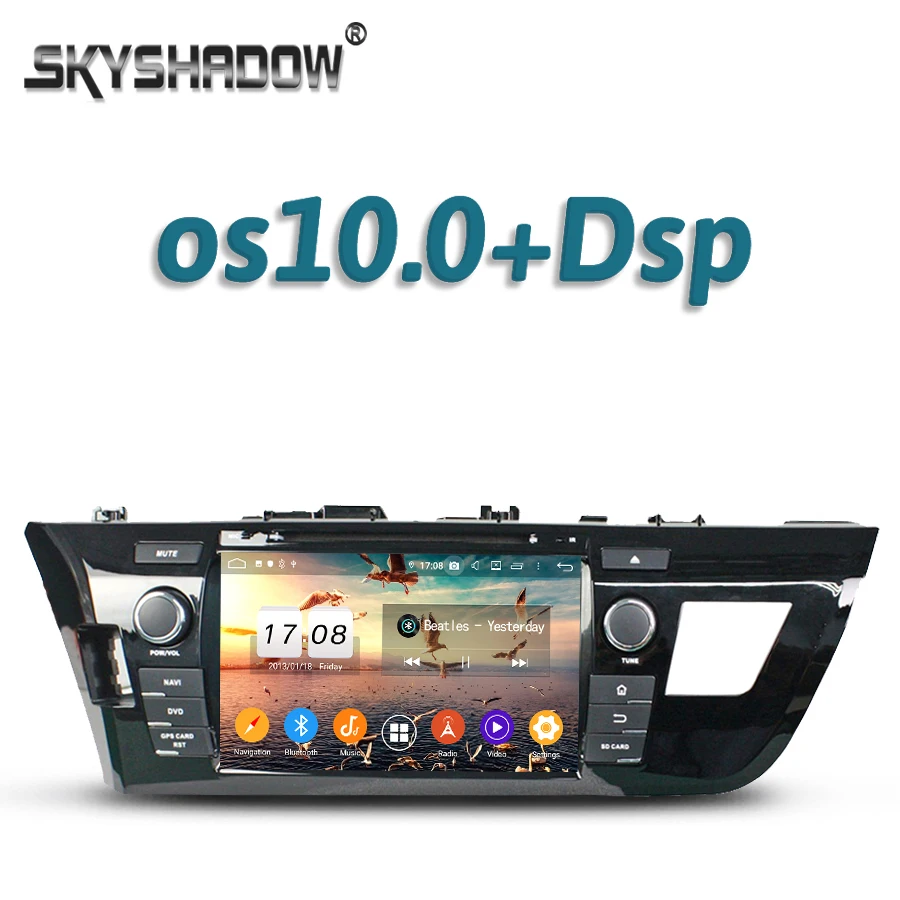 720P Автомобильный DVD плеер DSP TDA7851 Android 10 4 Гб + 32 ГБ Восьмиядерный Wifi Bluetooth 5 0 RDS радио