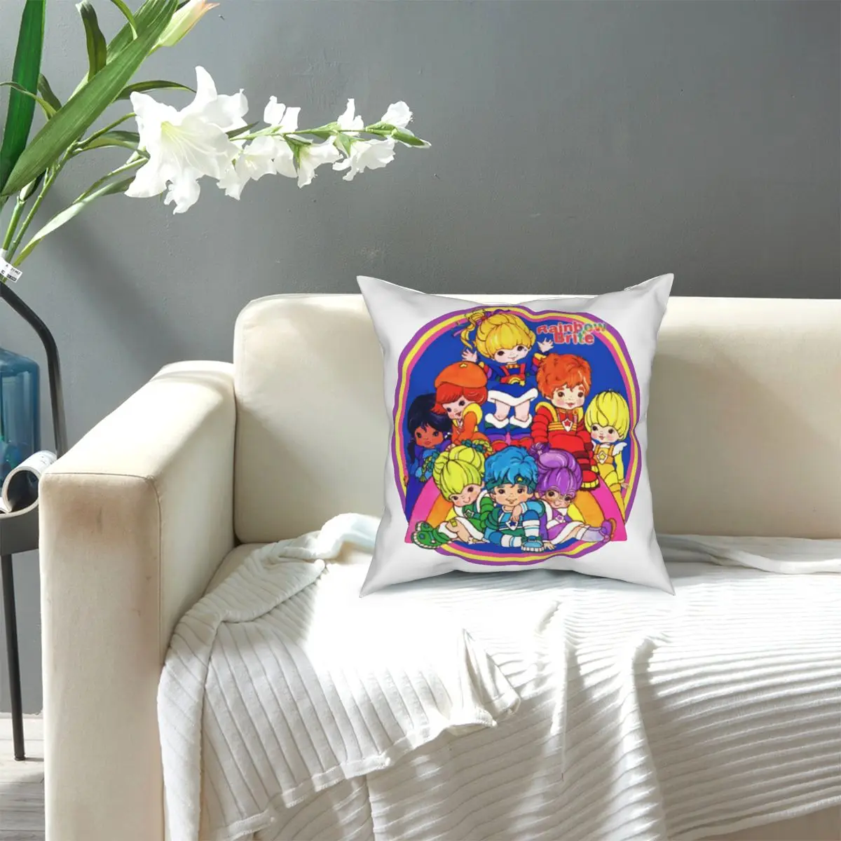 Квадратная подушка Rainbow Brite Girl Pride чехол 80-х годов ретро мультяшный для подушки