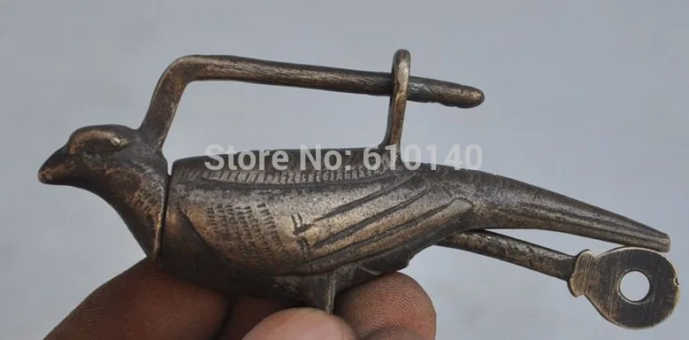 Китайский дворец династии Бронза Медь животное птица зверь удачи замок статуя