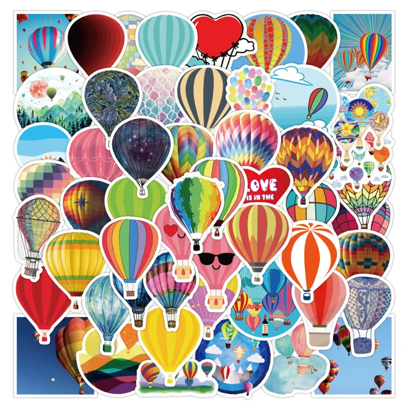 

10/30/50 PCS Hot Air Balloon Doodle Waterproof Decoration Sticker For Helmet Notebook Guitar Motorcycle Fridge Computer Luggage