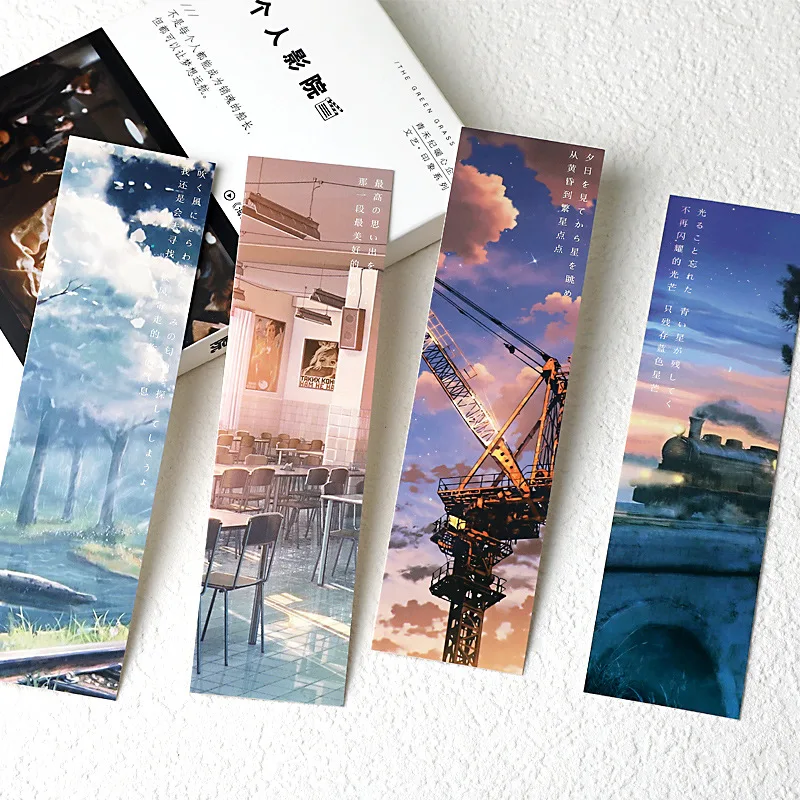 

30 Pcs/Set Creative Sunny Sky Paper Bookmark Japanese Style illustration Book Markers Message Card Stationery