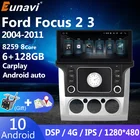 Eunavi Android 10 автомобильное радио для Ford Focus 2 3 Mk2 MK3 2004 2005 - 2011 хэтчбек Мультимедиа Видео плеер GPS 2Din 2 Din Carplay