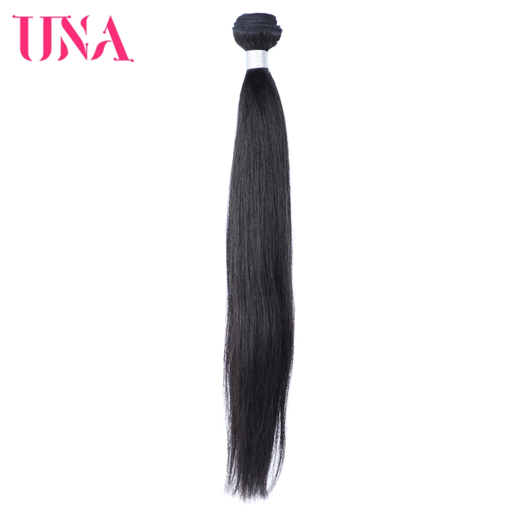 UNA человеческие волосы 1 шт. в упаковке бразильские прямые Реми пучок натуральных
