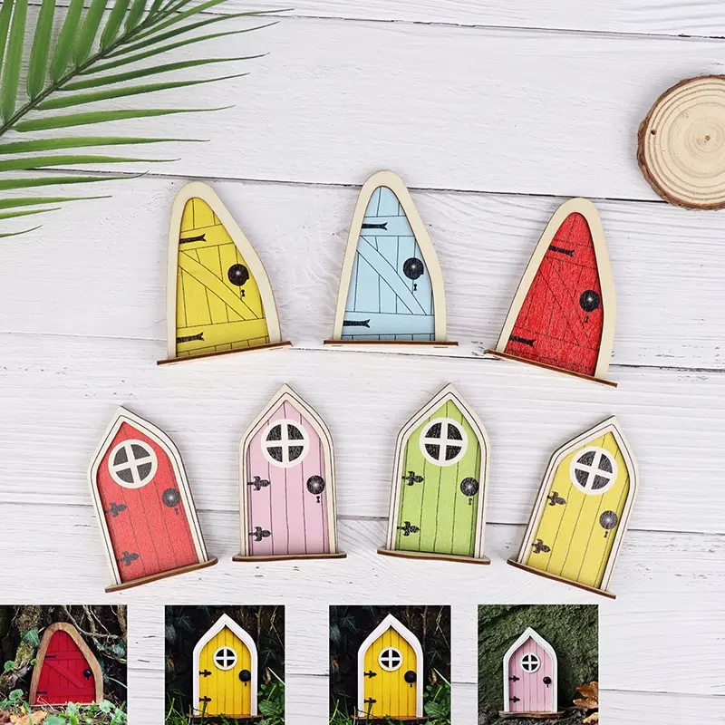 

Cute Miniature Fairy Gnome Window Door Figurines Elf Home Yard Art Garden Sculpture Statues Decor Tree Sculpture Window Door