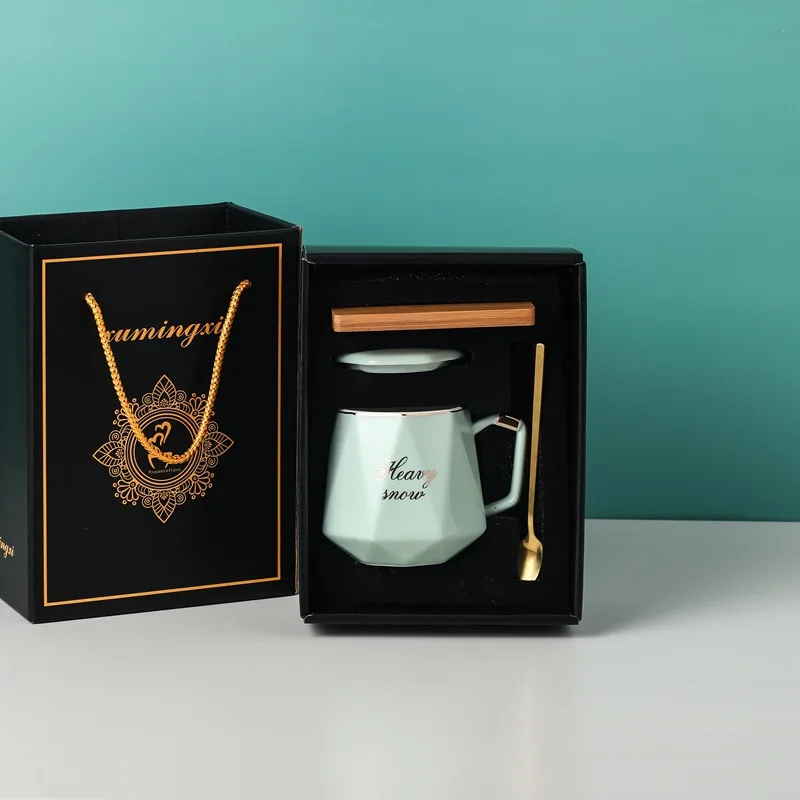 Новый продукт 450 мл Роскошная золотая кофейная чашка в европейском стиле с