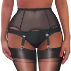 Пояс для чулок Laamei, с металлическими зажимами, с высокой талией