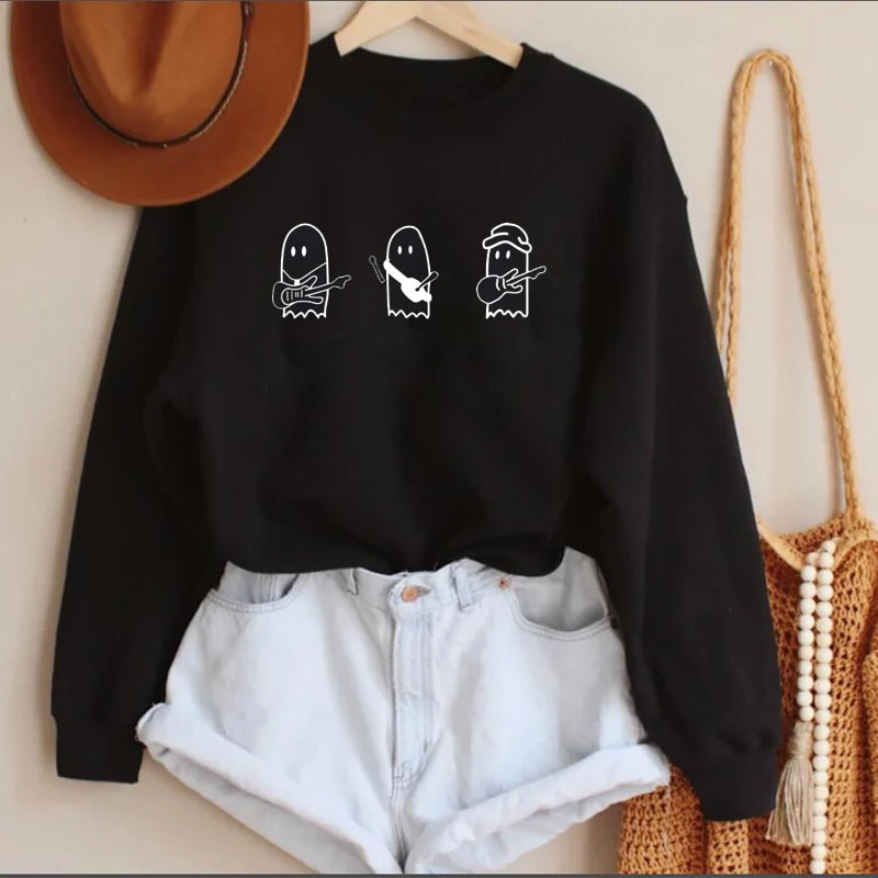 

Толстовка с капюшоном Julie and The Phantoms, уличная одежда в стиле Харадзюку, худи с изображением заката, изогнутой ленты, женская одежда