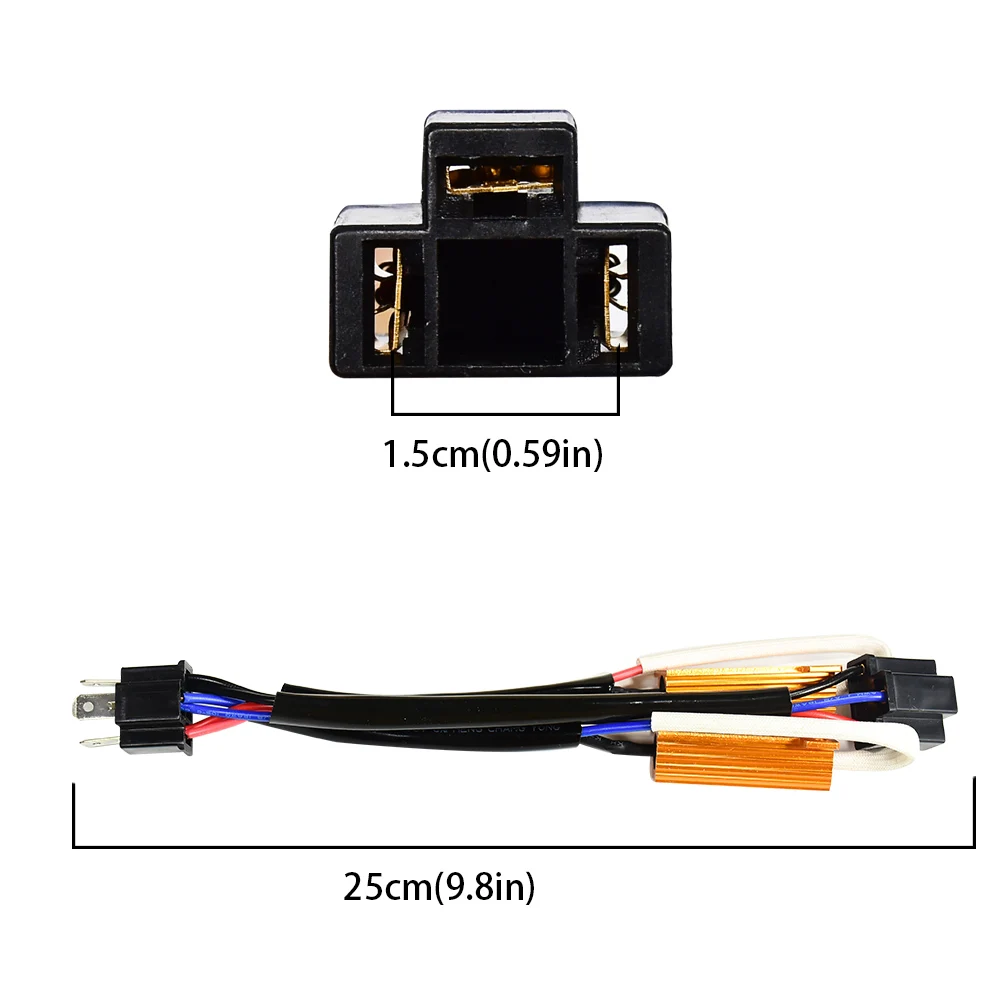 YUNPICAR H4 HB2 9003 50 Вт 6Ohm светодиодный РЕЗИСТОРЫ НАГРУЗКИ адаптер Fix мигающий мерцающий мигание для фар дневного света
