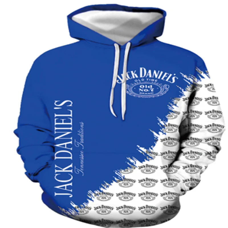

Men's Top Hoodie 2021 New Men's Casual Round Neck Men's Hoodie 3D Printing Pattern Print Blue Casual Streetwear