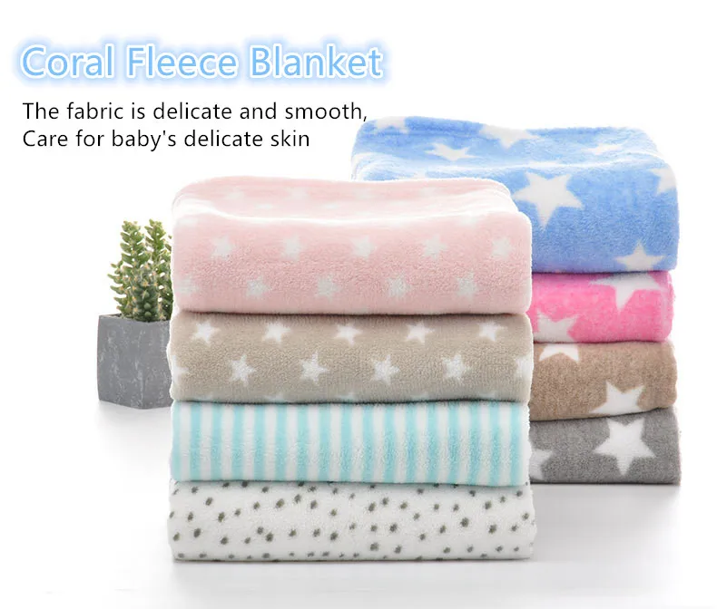 Newborn Baby Blankets Super Soft Infant Girl Sofa Bed Plaid Multi-Functional Child Quilt Toddler Kids Boy Swaddle Wrap 100*75 CM