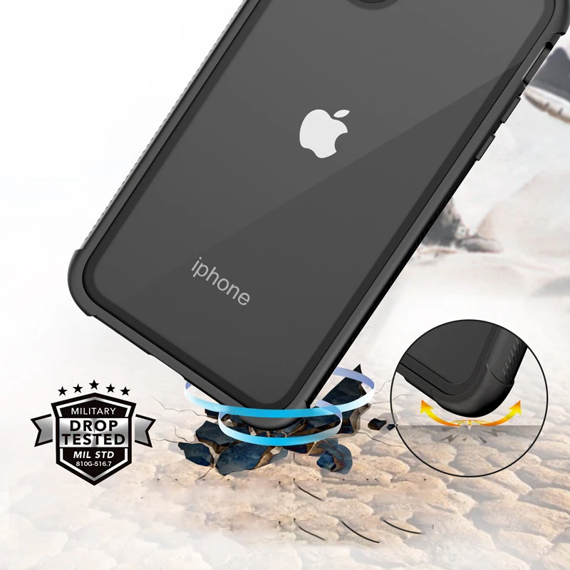 Водонепроницаемый чехол для iphone 11 pro max пыленепроницаемый и ударопрочный X XS XR MAX