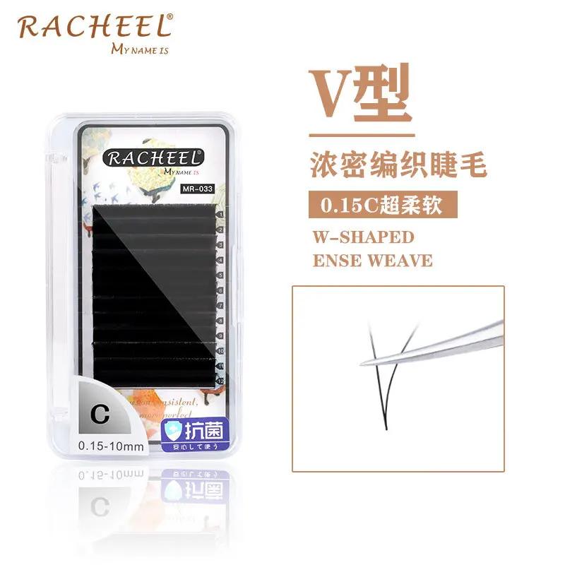 Ресницы V-Type супер мягкие толстые плетеные большие V ресницы цветущие настоящие