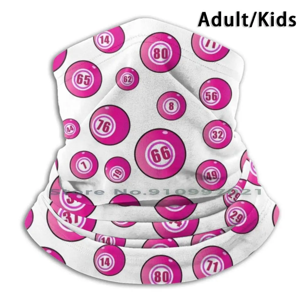 

Bingo Lover | Pink Bingo Balls Pattern Scarf Mask Neck Warmer Face Wraps Foulard Bandana Mascarillas Bingo Lover Pink Ball