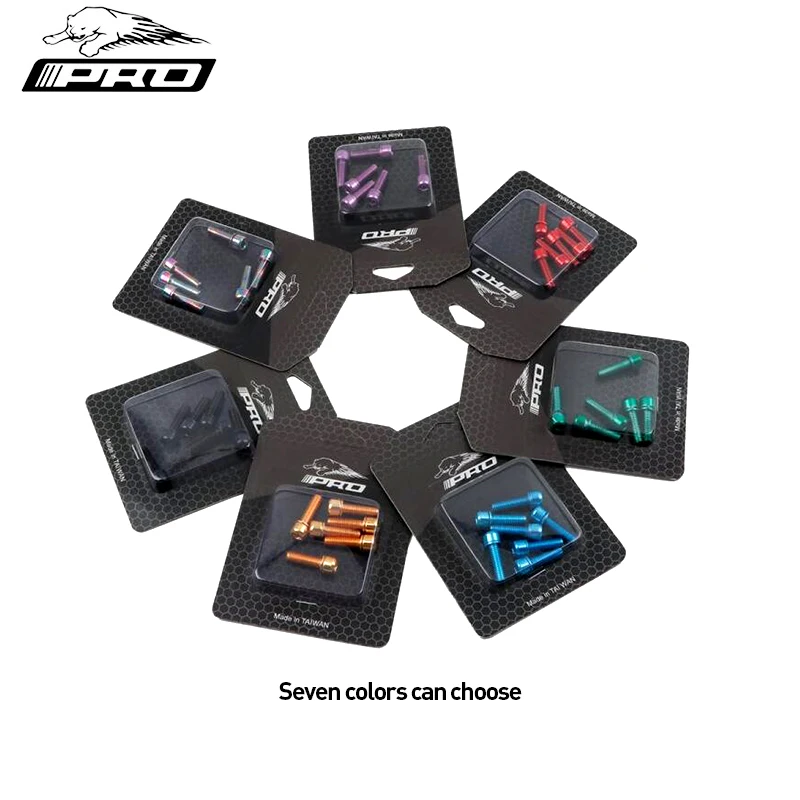 6pcs iiipro bunte fahrrad vorbau schrauben m5 18mm edelstahl mountainbike bolzen schrauben free global shipping