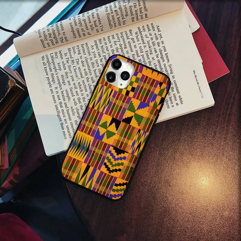 

Creativity African style print fabric Phone Case for iPhone 11 12 pro XS MAX 8 7 6 6S Plus X 5S SE 2020 XR Soft silicone