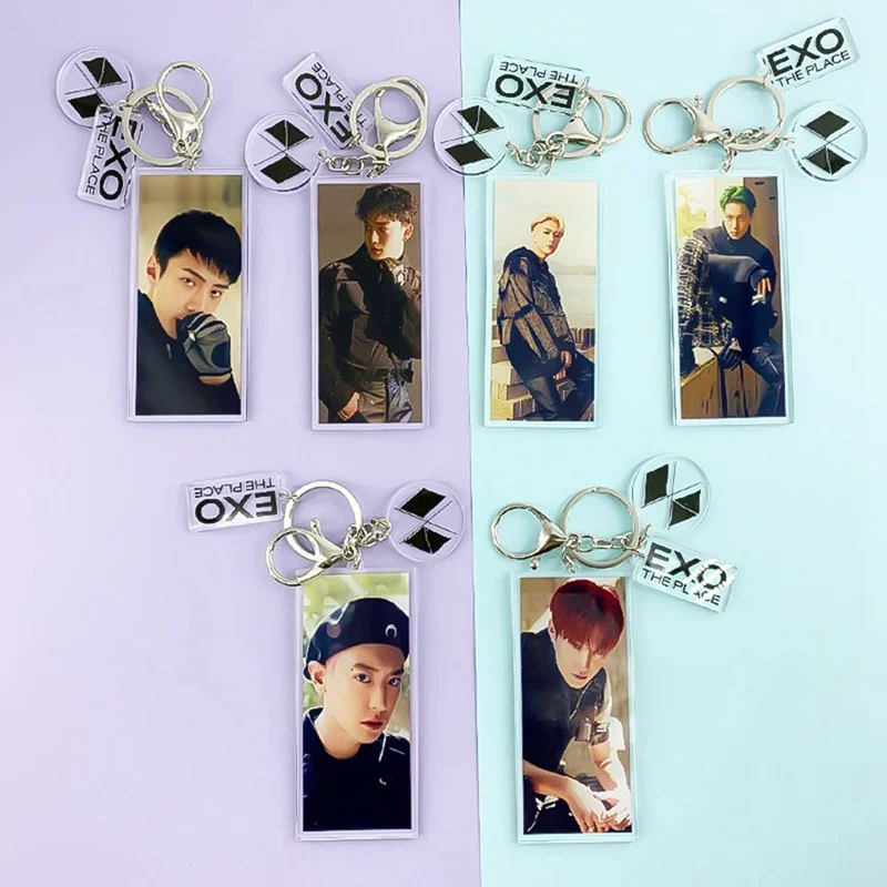 Kpop EXO музыкальный концертный брелок Шарм с прозрачным окошком CHANYEOL SEHUN BAEKHYUN D.O. XIUMIN