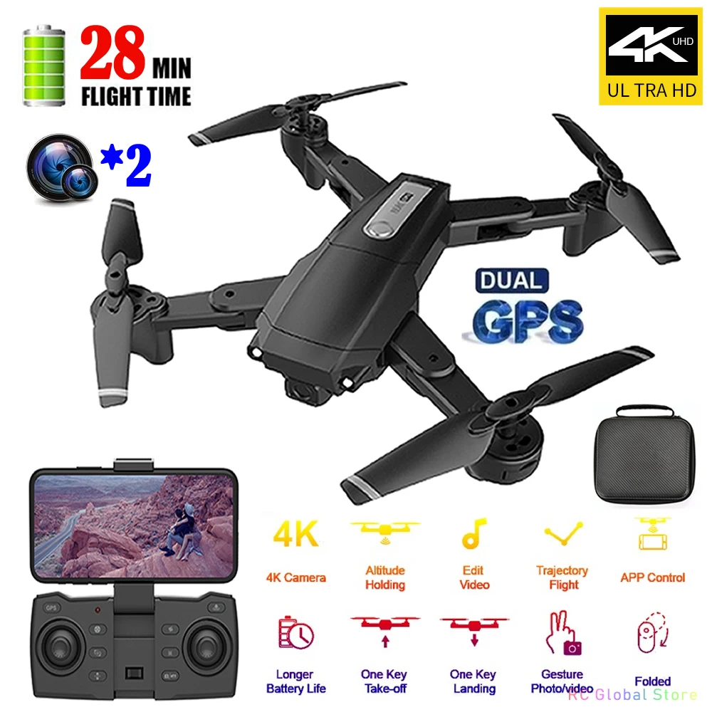 5G Wifi GPS RC Дрон с 4K HD двойной камерой широкоугольная аэрофотосъемка