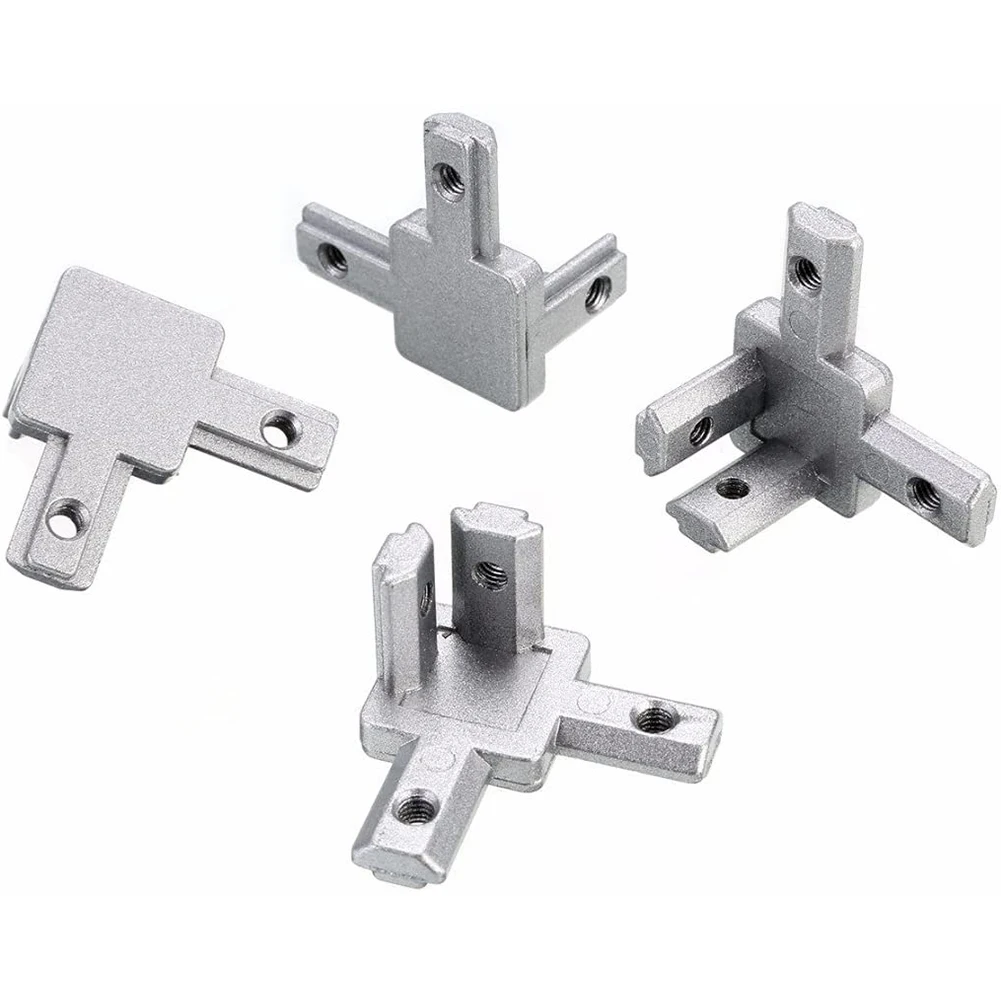 

Bracket Connectors 3 Way End Corner Bracket Corner Angle L Brackets Connector CNC DIY Accessories For Aluminum Profile 4PCS