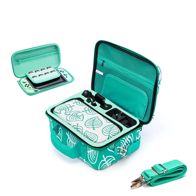 

Сумка для хранения 2 в 1 с перекрестными животными для Nintendo Switch, Жесткий Чехол для переноски, коробка для аксессуаров Nintendo Switch