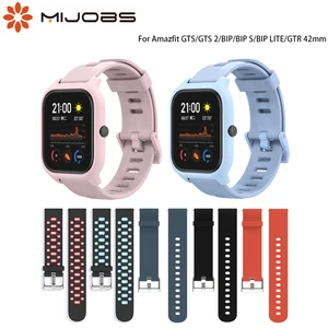 Ремешок силиконовый для смарт-браслета Amazfit GTSGTS 2BIP SBIP LITEGTR 42, 20 мм, совместим с Amazfit