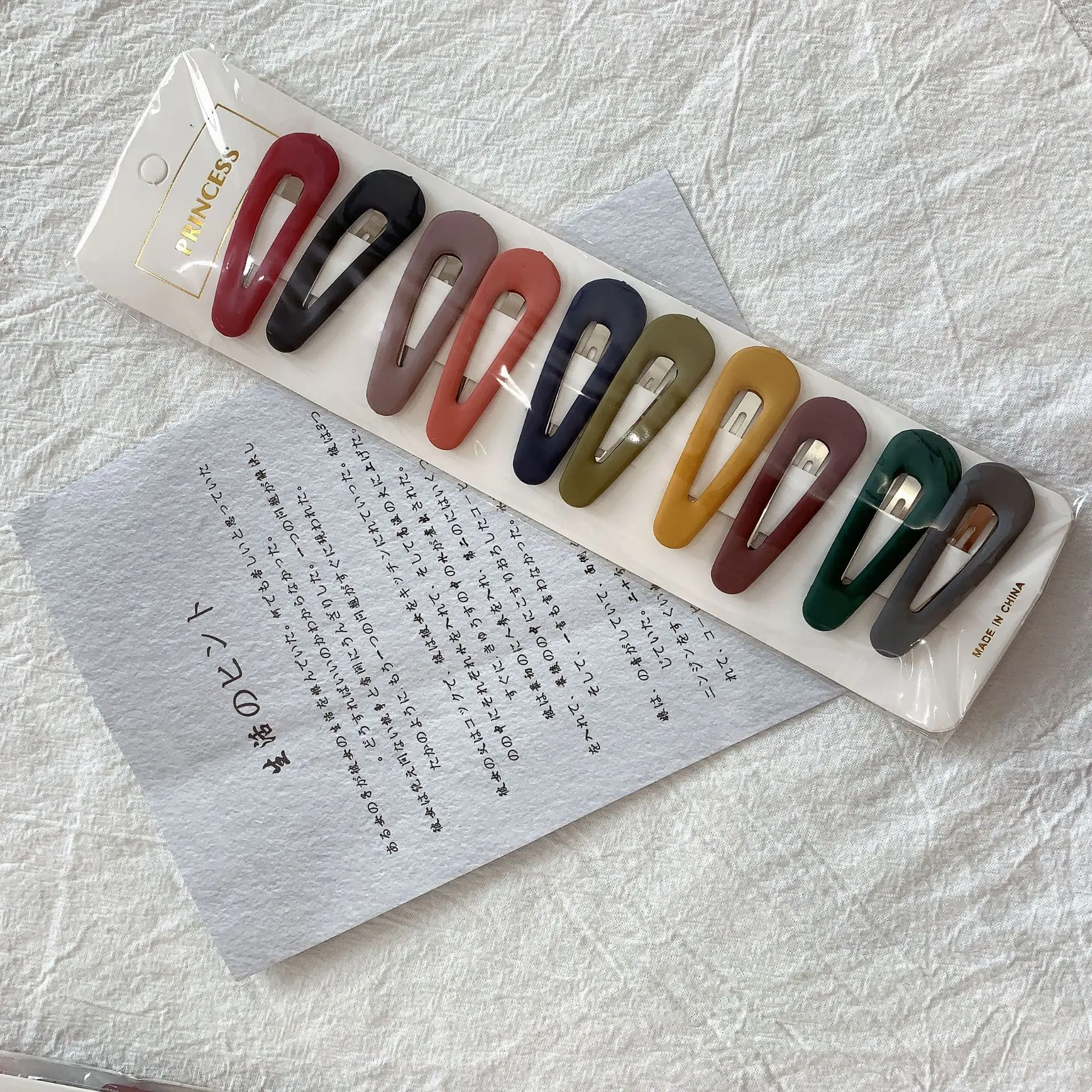 10 шт./упаковка заколки для волос ярких цветов