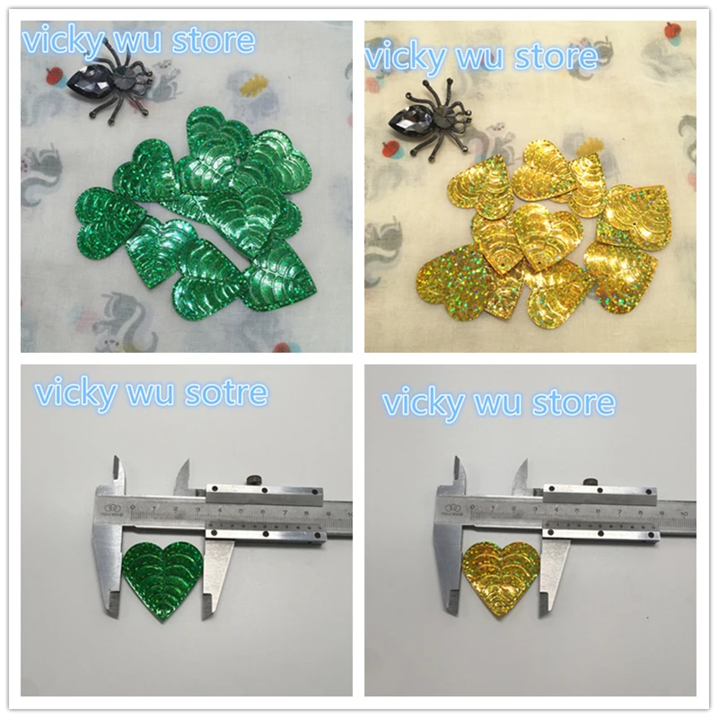 

12Pcs 45mm Colorful Mixed Laser Sequins Glitter Heart Paillettes For Art DIY Jewelry Wedding Sewing Accessories Lentejuelas