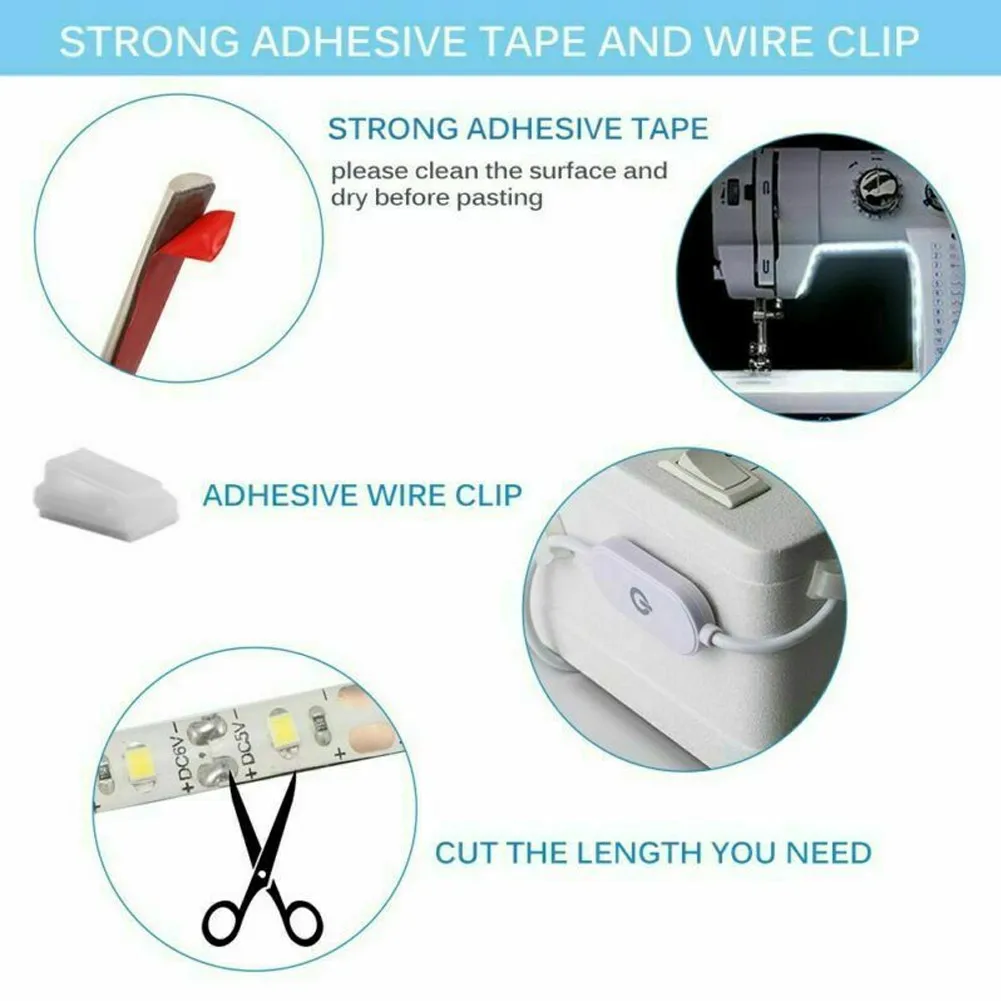 Швейная машина светодиодный светильник яркая полоса с трогательным диммером USB