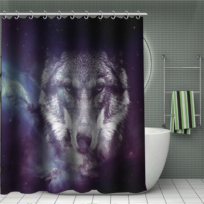 Волчья печать Psychedelic занавески для душа водонепроницаемая ткань полиэстер