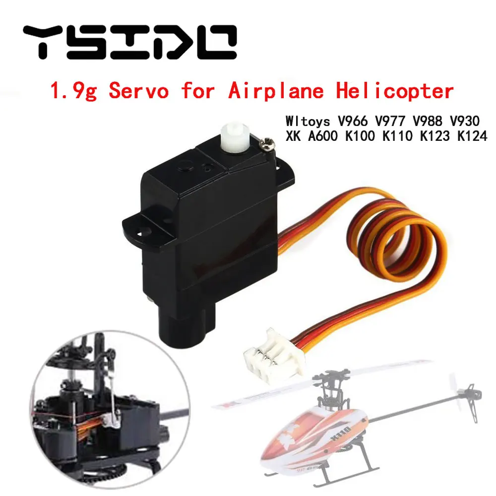 3 шт. 1 9g сервопривод для Wltoys V966 V977 V988 V930 XK A600 K100 K110 K123 K124 RC вертолет самолет|Детали и