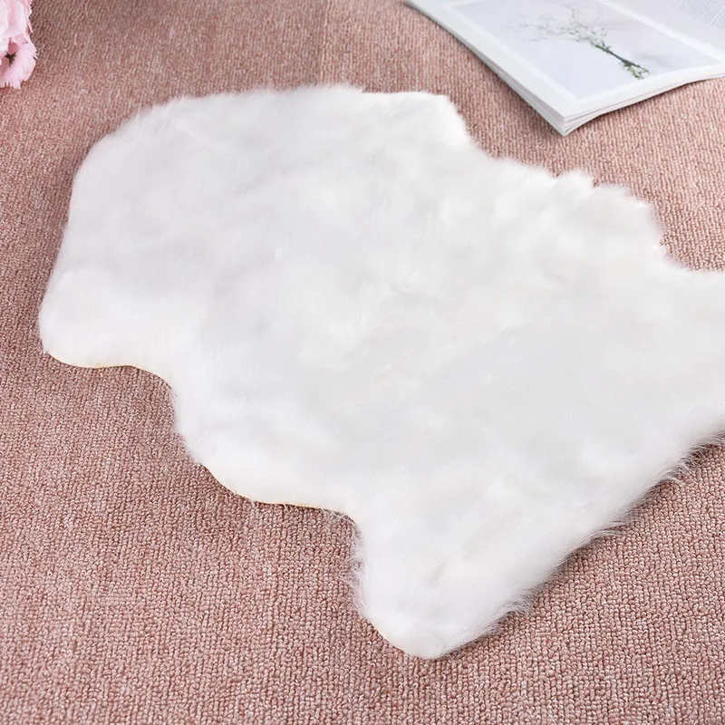 HQ 1 шт. меховой искусственный овчина мохнатый ковер для спальни гостиной гладкий