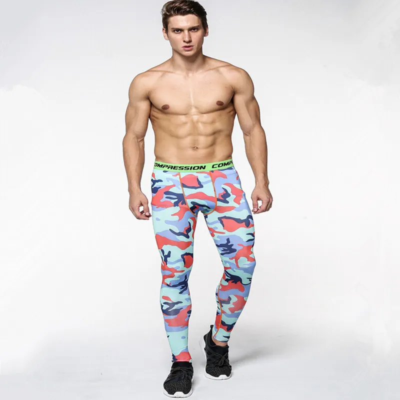 Новинка 2019 мужские камуфляжные/компрессионные колготки/леггинсы для бега