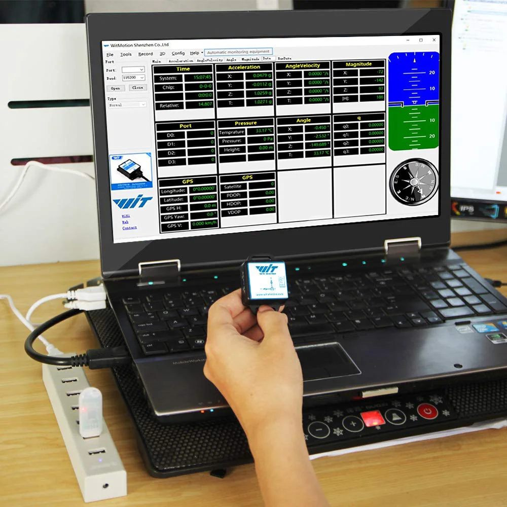 Фото WitMotion Bluetooth 2,0 мульт-подключение BWT901CL 9 оси IMU Сенсор угол Инклинометр + разгон + гироскоп + Mag на ПК/Android/MCU №2